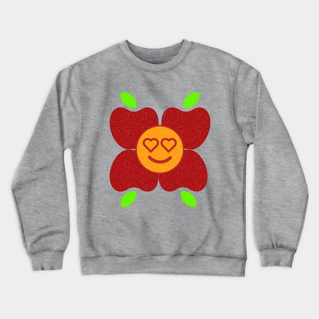 Love Apples and Oranges Flower Crewneck Sweatshirt by TeachUrb